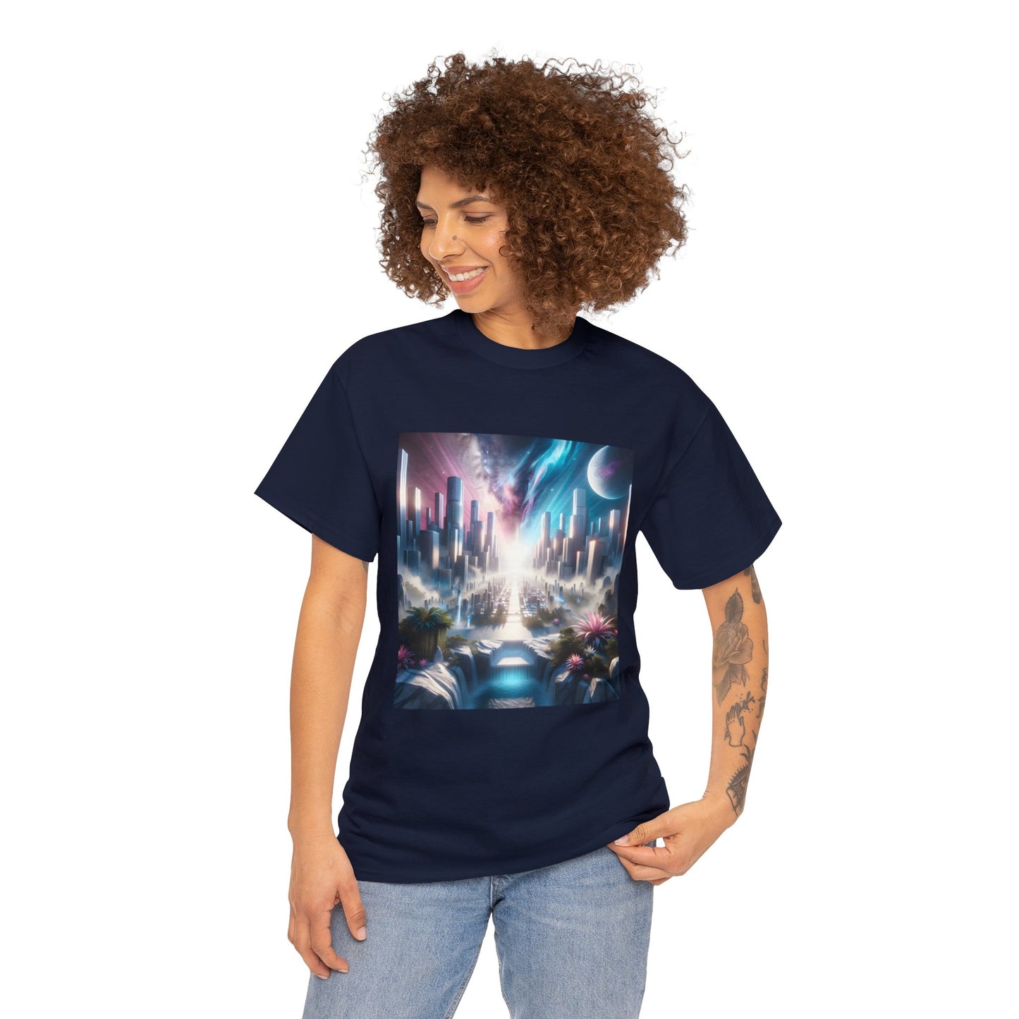 Marble Horizon-Unisex Heavy Cotton Tee