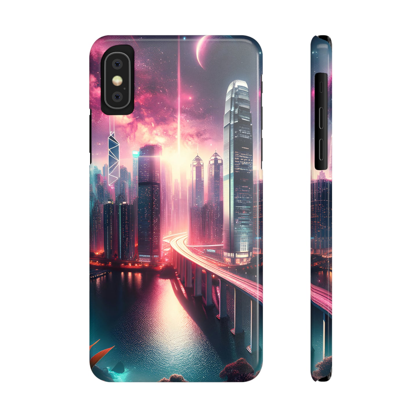 Aqua Skyline-Slim Phone Cases