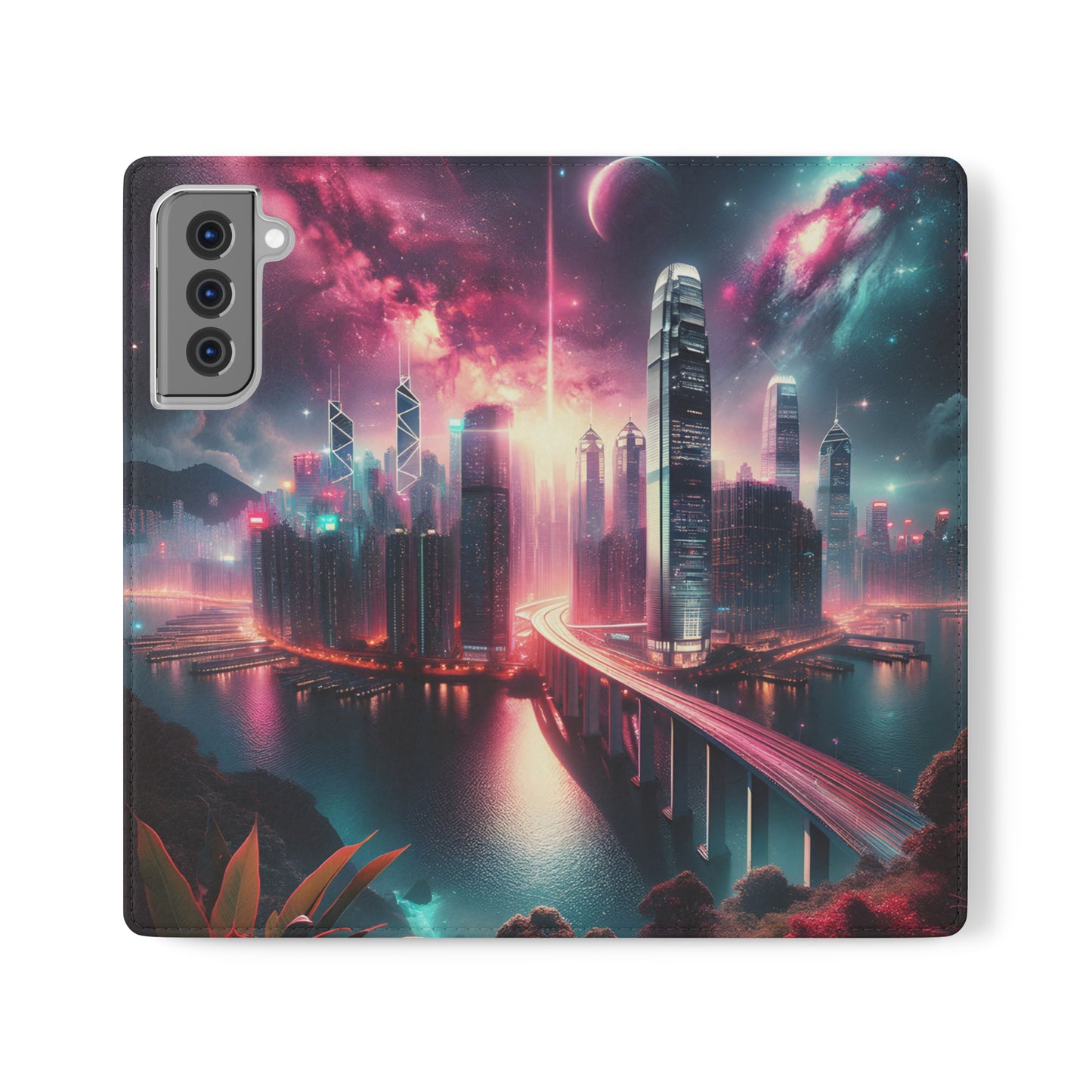 Aqua Skyline-Flip Cases