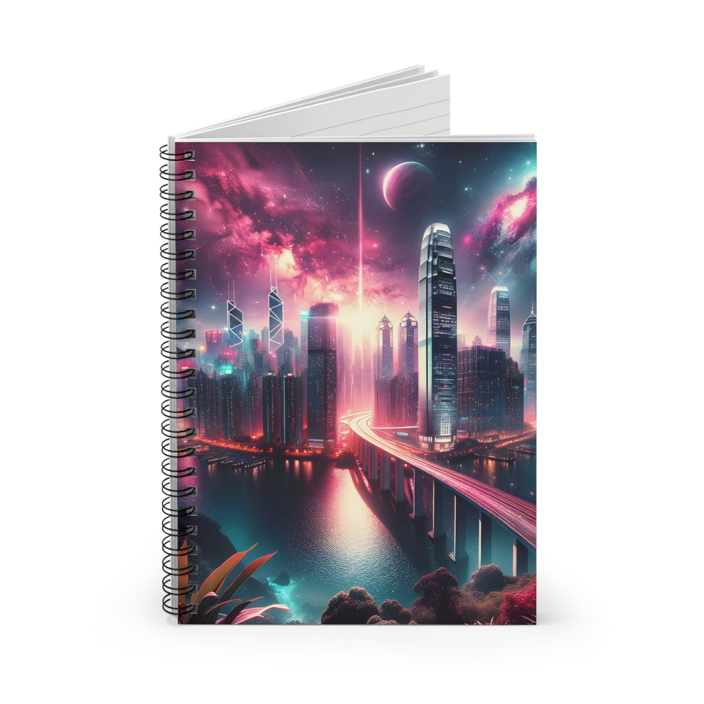 Aqua Skyline-Spiral Notebook - Ruled Line