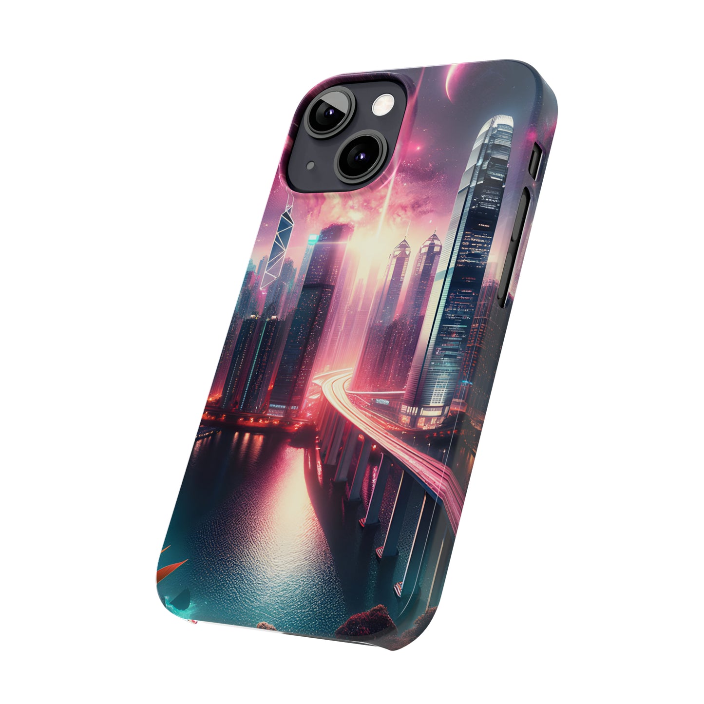 Aqua Skyline-Slim Phone Cases