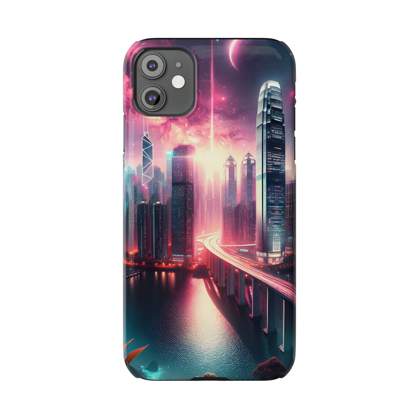 Aqua Skyline-Slim Phone Cases