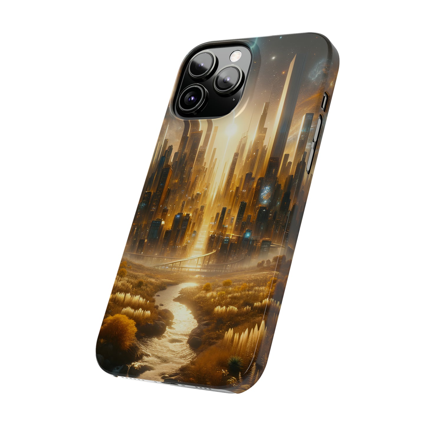 Golden Horizon-Slim Phone Cases