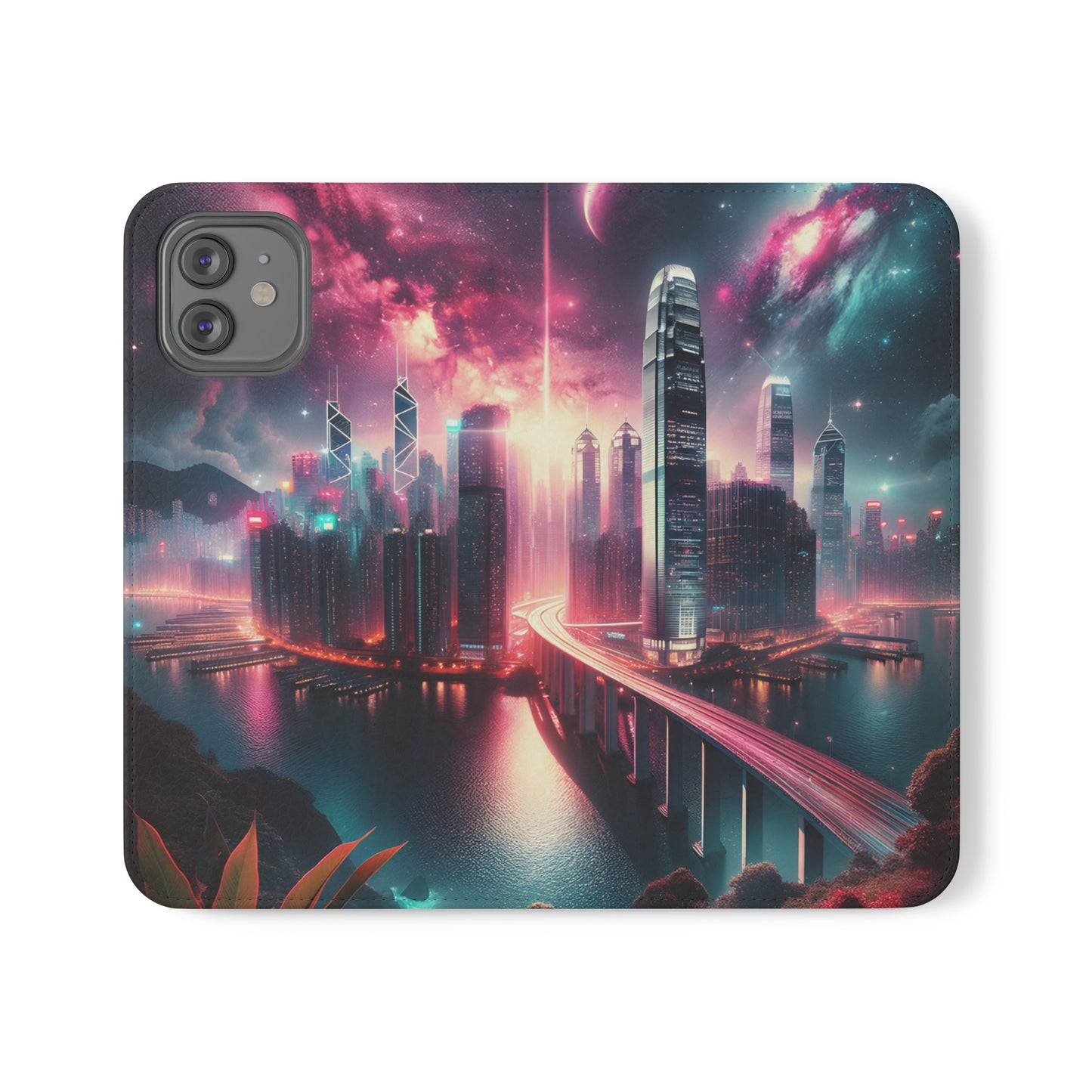 Aqua Skyline-Flip Cases