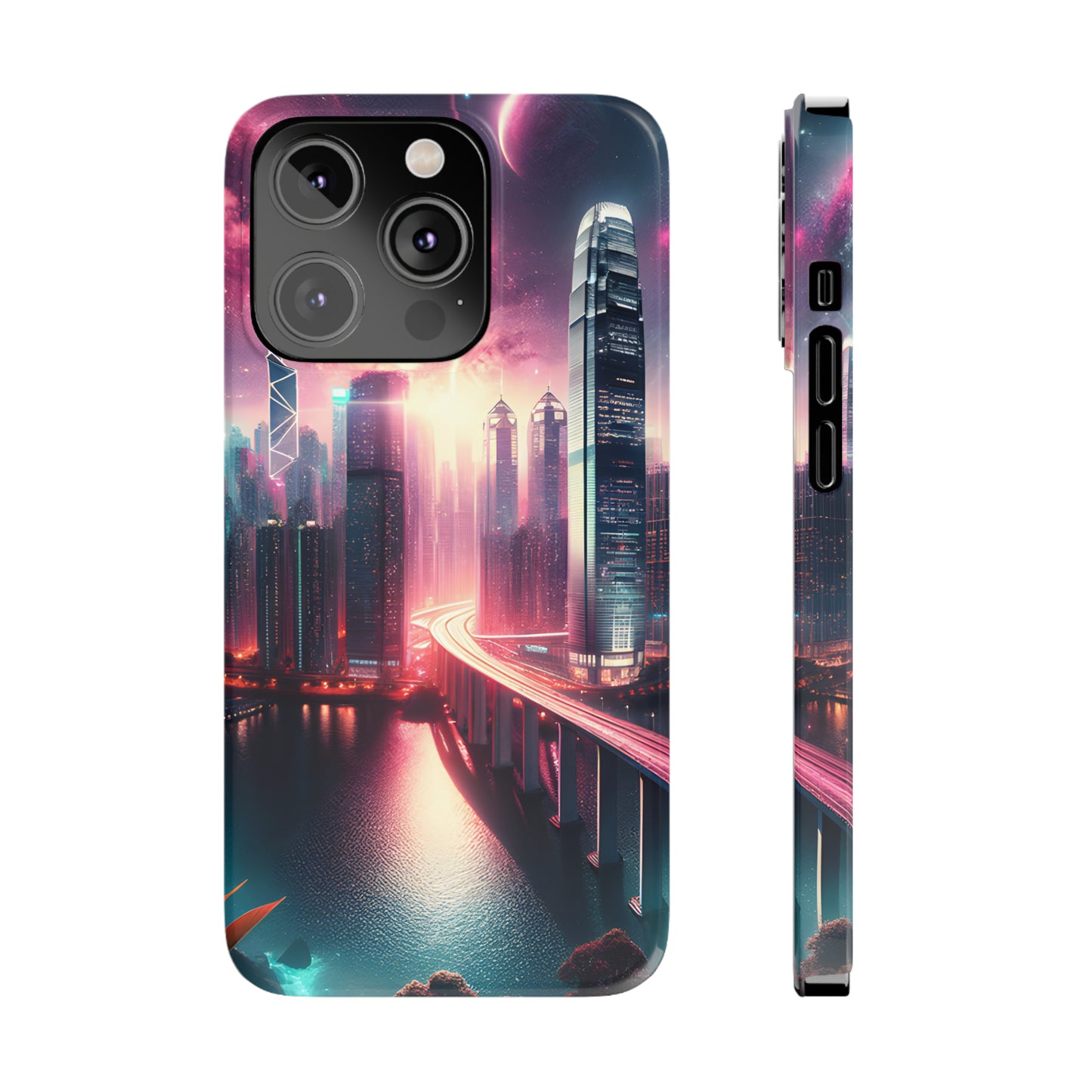 Aqua Skyline-Slim Phone Cases