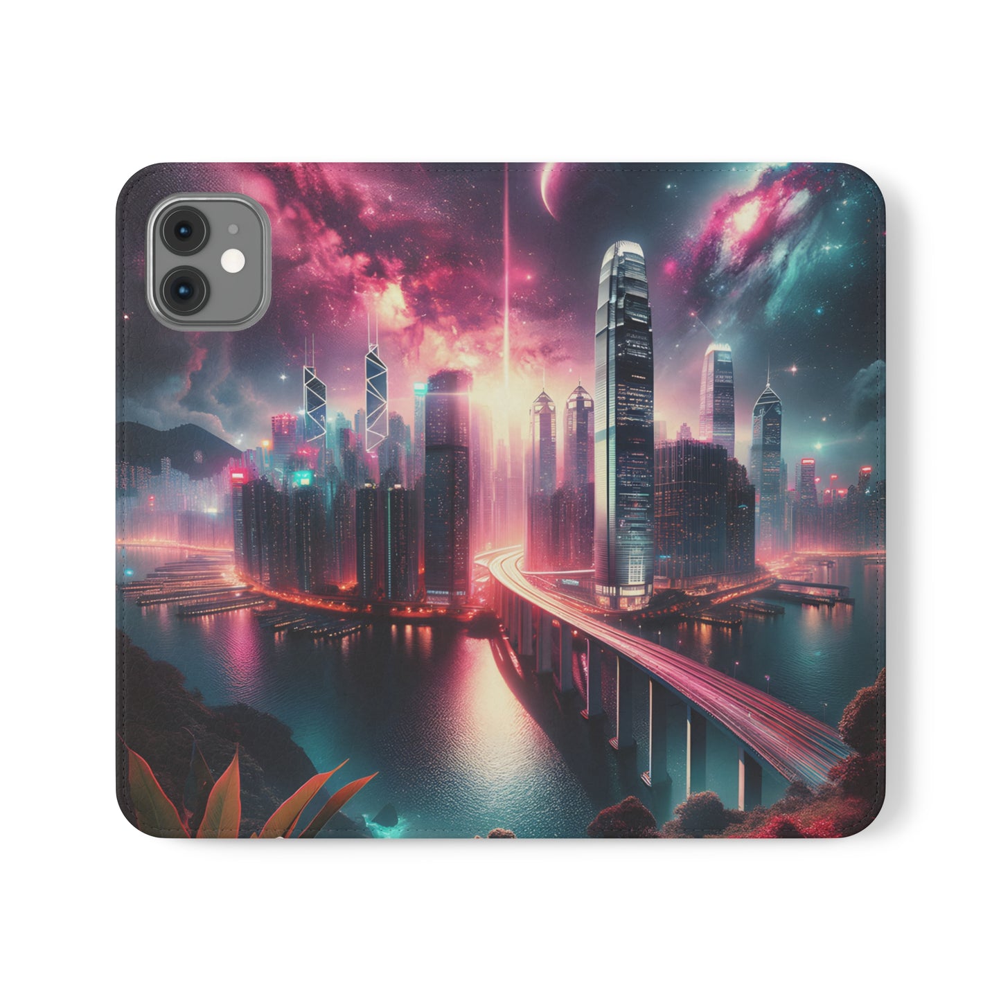 Aqua Skyline-Flip Cases