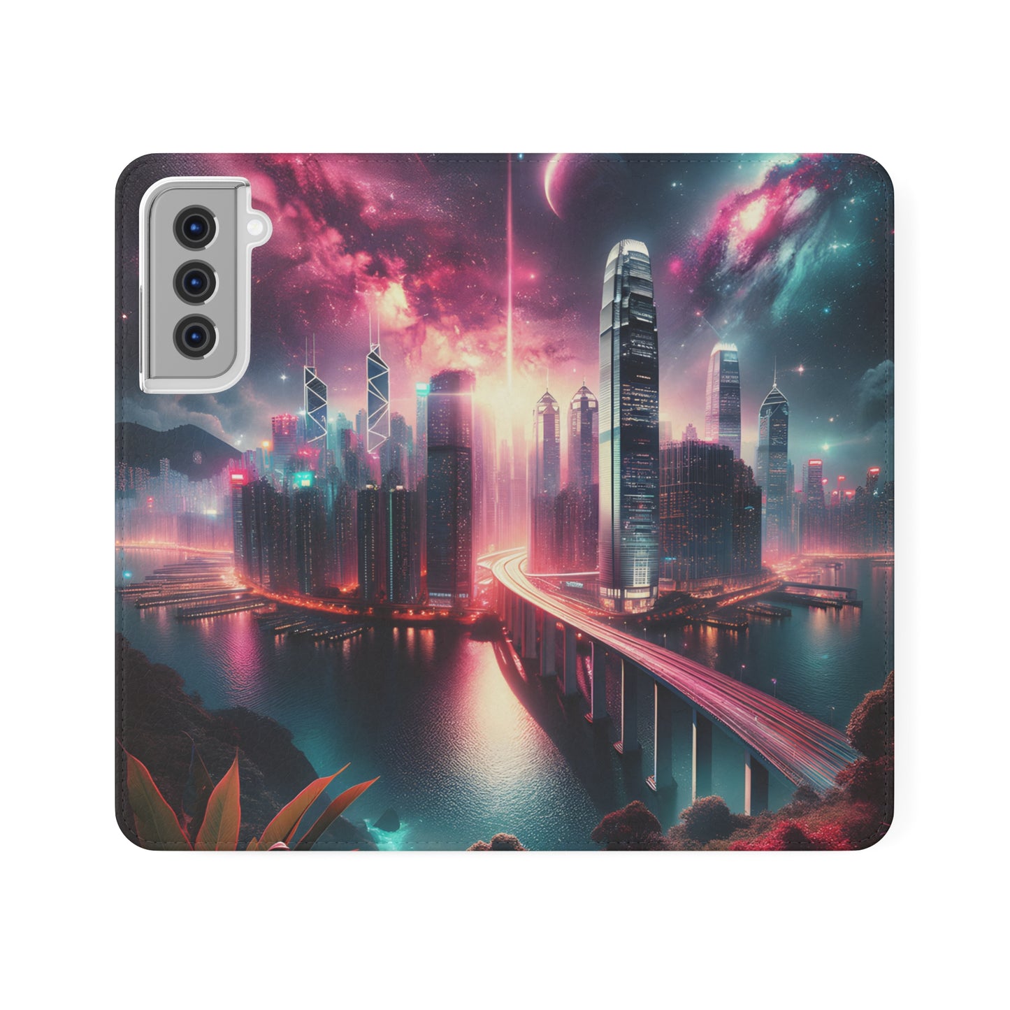 Aqua Skyline-Flip Cases