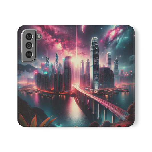 Aqua Skyline-Flip Cases