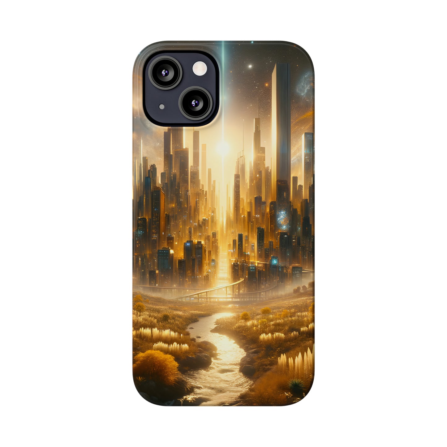 Golden Horizon-Slim Phone Cases