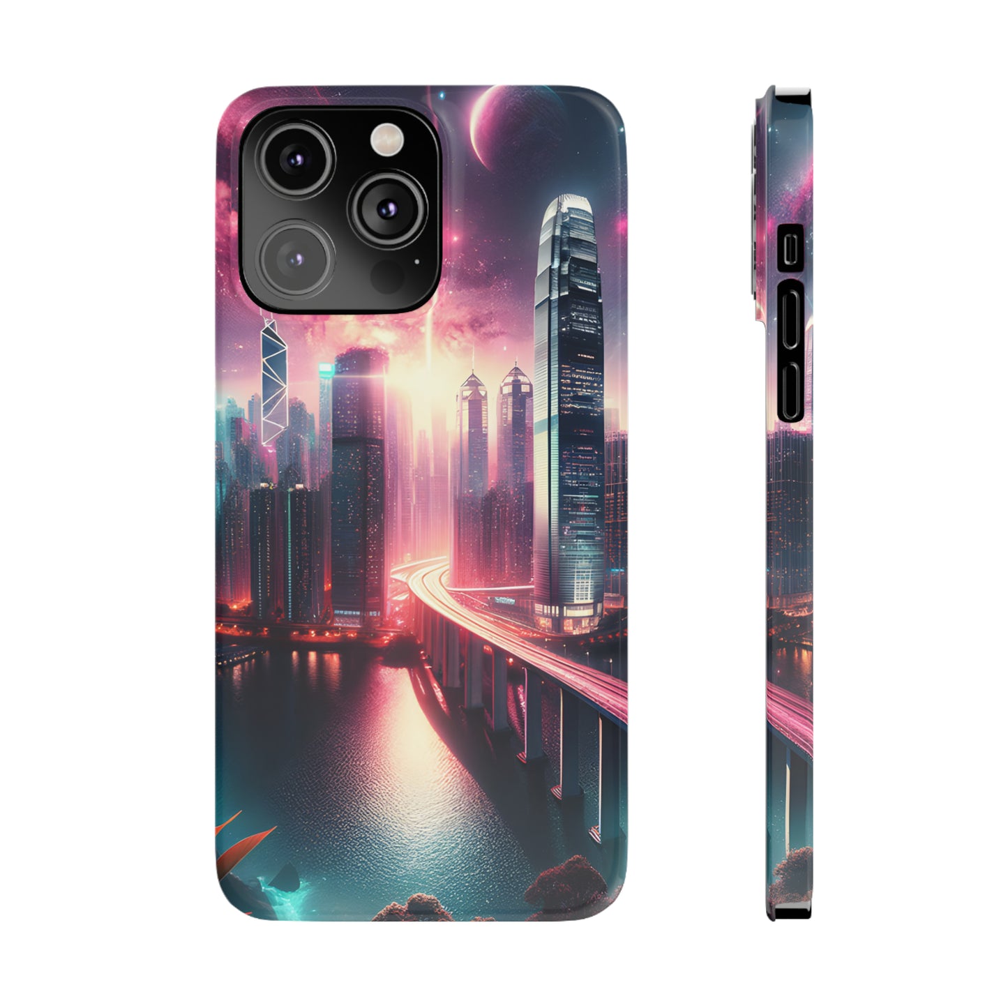 Aqua Skyline-Slim Phone Cases