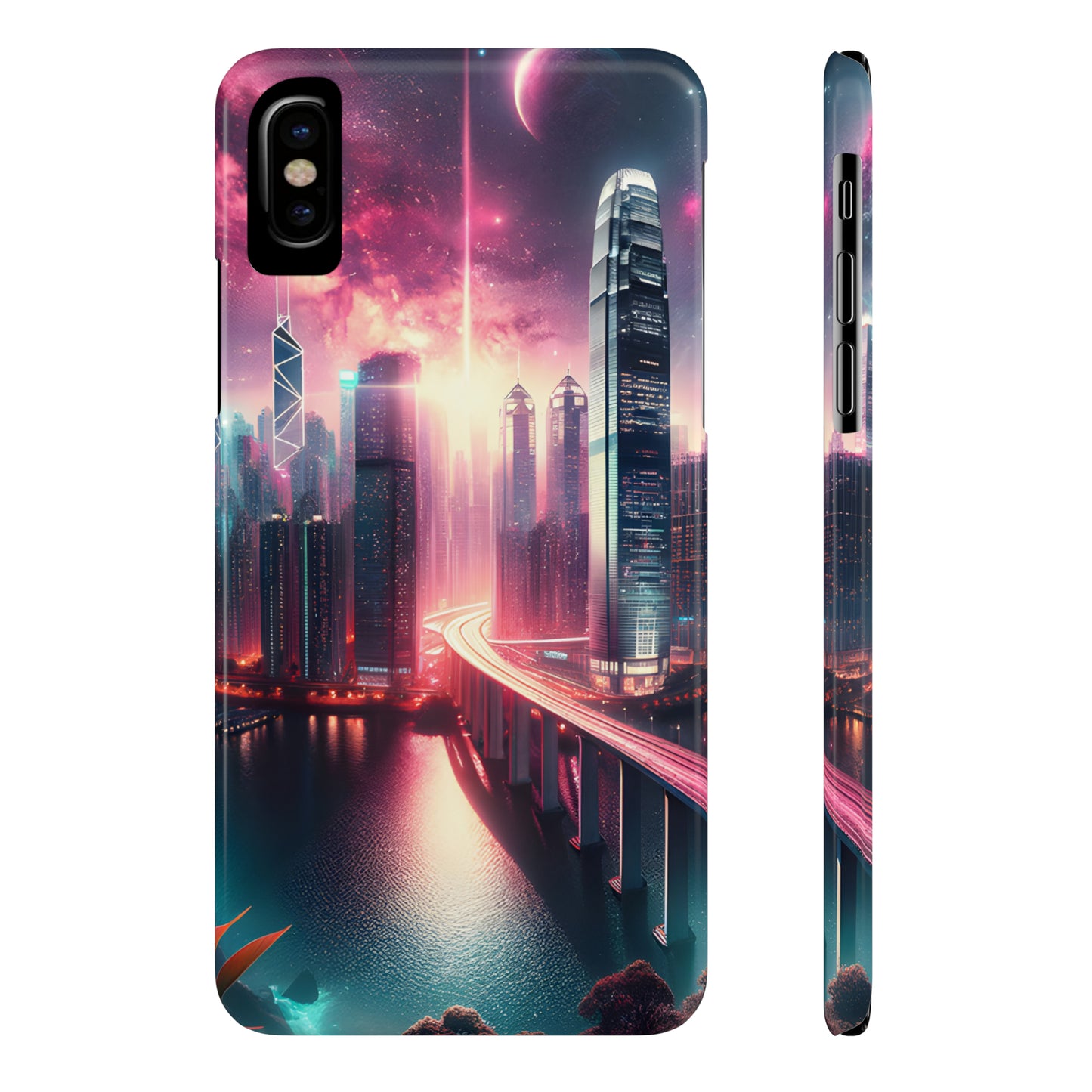 Aqua Skyline-Slim Phone Cases